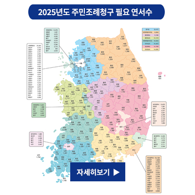 2025년도 주민조례청구 필요 연서수